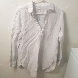 Gap 100% Linen Long Sleeve Tunic Top Size Small